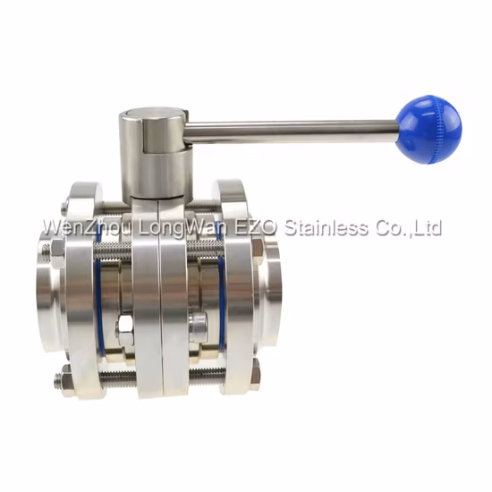 스테인레스 스틸 위생 등급 수동 용접 버터 플라이 밸브 (JN